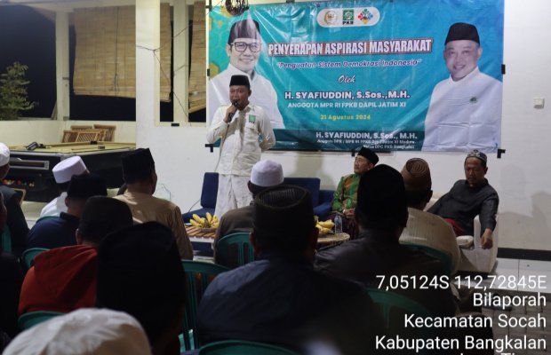 Foto : H Syafiuddin, anggota DPR/ MPR RI Fraksi PKB Dapil Jatim XI. 