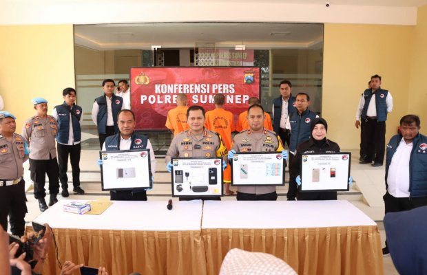 Foto: Konferensi Pers Dalam "Operasi Tumpas Narkoba Semeru 2024" oleh Satresnarkoba Polres Sumenep, Senin (23/09/2024).