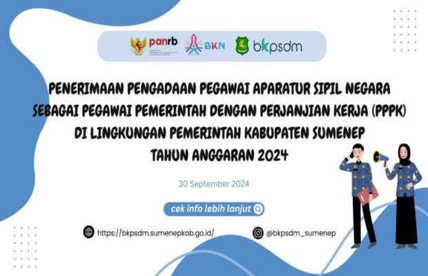 Foto: Flayer Pengumuman Penerimaan Pendaftaran PPPK Tahun 2024 di Kabupaten Sumenep