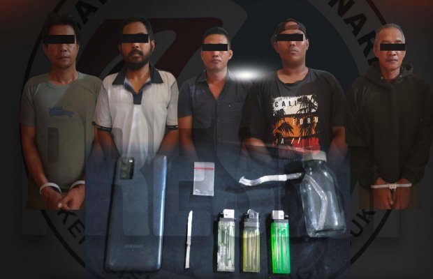 Foto: Tersangka narkoba saat di Mapolres Sumenep