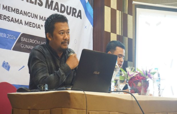 Foto: Ketua Ikatan Jurnalis Televisi Indonesia (IJTI) Madura Raya, Veros Afif.