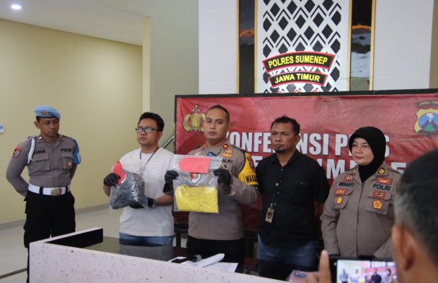Foto: Polres Sumenep saat rilis Tiga Pelaku Pengeroyokan