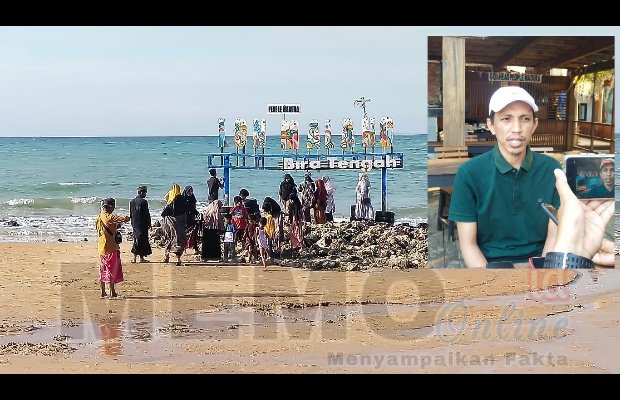 Foto: Suasana pantai Lon Malang Sampang dan Mastuki, Owner pantai Lon Malang