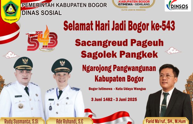 Foto: iklan ucapan Hari Jadi Bogor ke-543 Dinas Sosial 