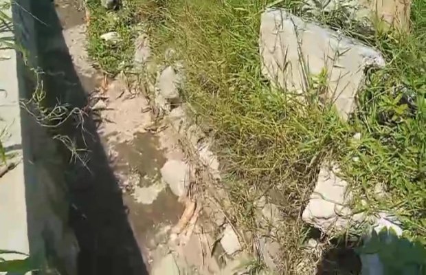 Foto: Proyek fisik tampak hancur