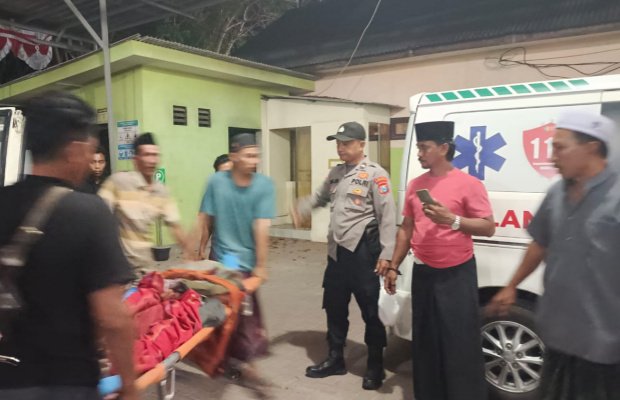 Foto: jenazah korban saat berada di Puskesmas untuk pemeriksaan medis