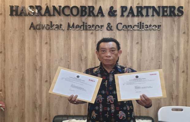 Foto: Advokat Kompol (Purn) Hasran, S.H., M.Hum., CMC.