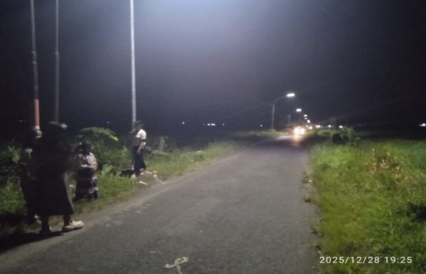 Foto: Kondisi lampu penerangan jalan di Dusun Rowo