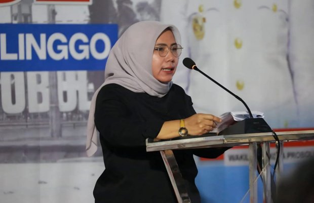 Foto: Lucia Aries Yuliyanti Plt Kepala Diskominfo Kota Probolinggo Saat Peluncuran Suroyo-Cokro Super Koridor