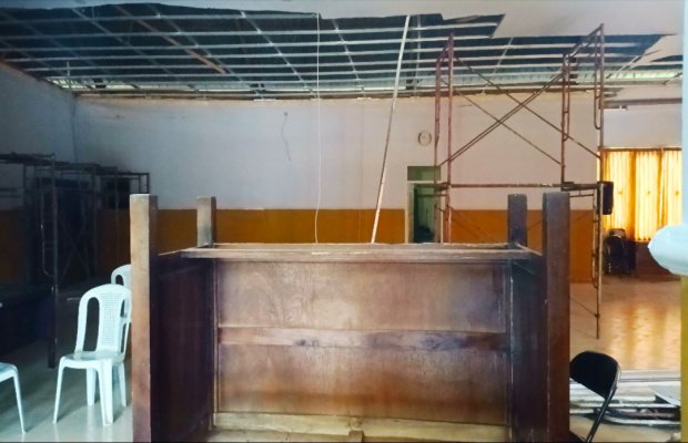 Foto : Kondisi aula Dindik, saksi bisu penangkapan pekerja oleh Satreskoba Polres Lumajang