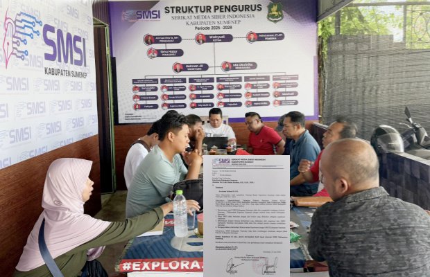 Foto: Rapat internal di kantor SMSI Sumenep 
