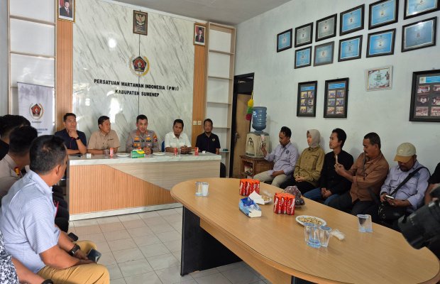 Foto: Kapolresta Sumenep Kombes Pol. Ariek Indra Sentanu, S.H., S.I.K., M.H., saat Silaturahmi ke PWI