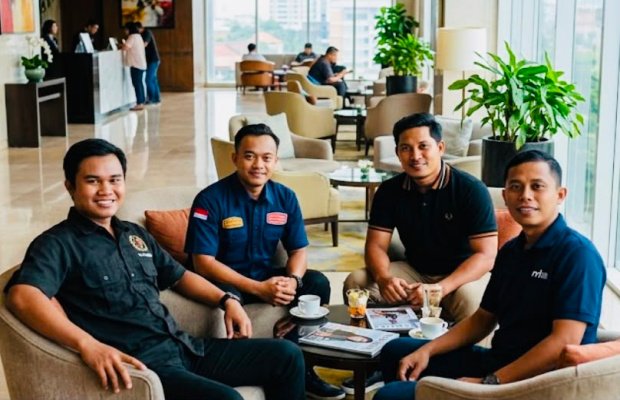 Foto: Ketua PWI Sumenep Faisal Warid, Ketua PWI Pamekasan Hairul Anam, Ketua PWI Sampang Hanggara Pratama Syahputra, dan Ketua PWI Bangkalan Mahmud Ismail. 