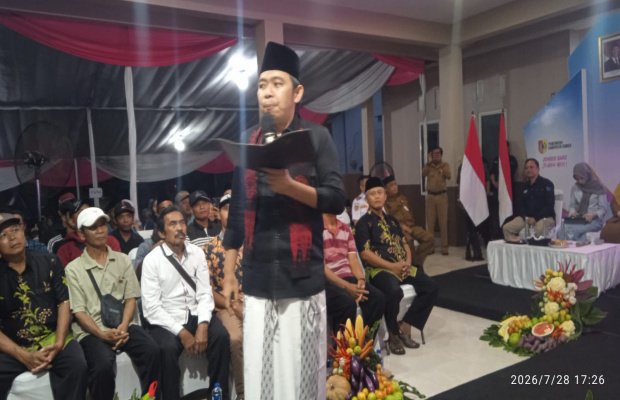 Foto: Gus Fawait saat acara Bunga Desaku di Desa Selodakon, Kecamatan Tanggul