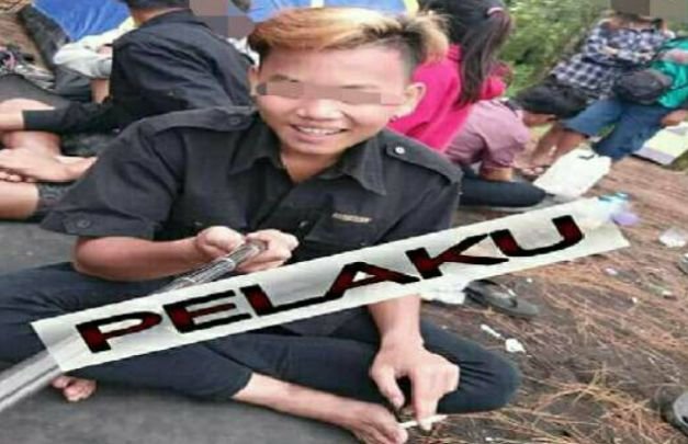 Foto: siswa pelaku penikaman di manado usai ditangkap polisi