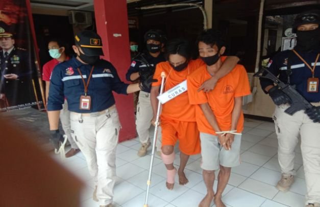 Foto: Tegas, Kapolres Bangkalan AKBP Rama Samtama Putra saat menggelar pres rilis.