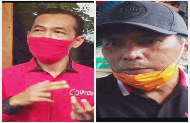 Foto: Solikin (kiri) Ketua DPC PDIP dan Bukasan (kanan) Sekretaris DPC PDIP / Wakil Ketua DPRD Kabupaten Lumajang