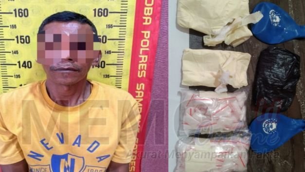 Foto : Tersangka dan barang bukti diamankan di Polres Sampang 