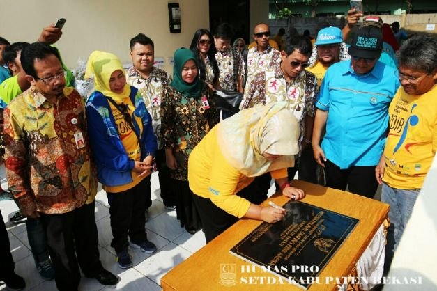 Bupati Bekasi Meresmikan Venue Sepatu Roda Kabupaten Bekasi, Di Grand Wisata, Kecamatan Tambun Selatan, Jum'at (11/5/2018).