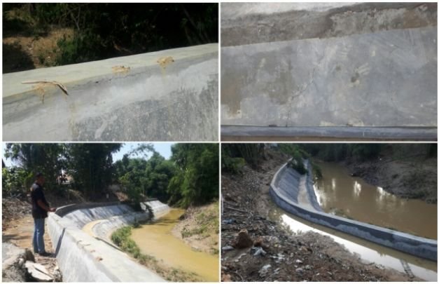 Foto : Proyek Penahanan Tebing Amburadul