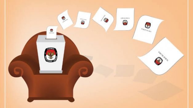 Foto: ilustrasi surat suara pemilu 2019