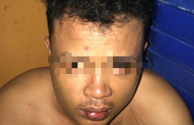 Foto: pelaku penodongan Karyawan Season City