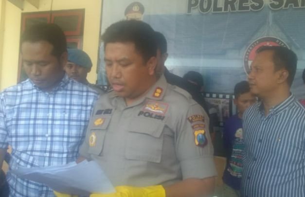 Foto: kapolres sampang saat jumpa pers