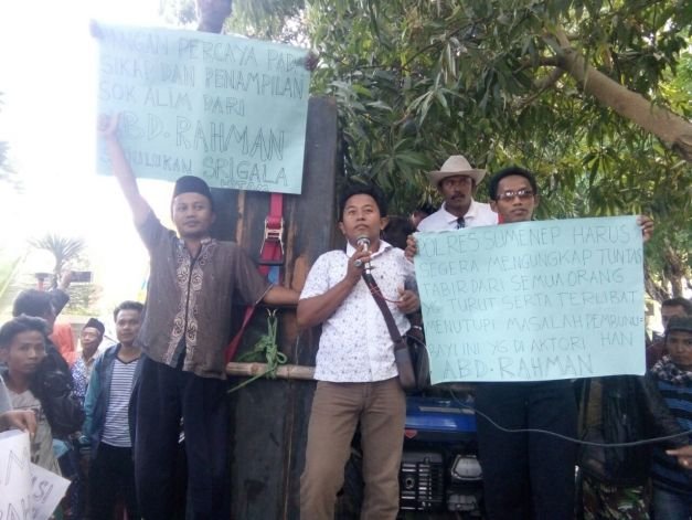 Foto: Salah Seorang Orator Saat Melakukan Orasi