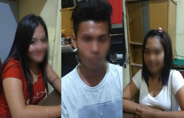 Foto: dua wanita csntik dan mucikari usai diamankan polisi
