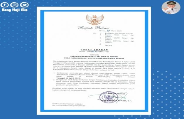 Foto : Surat Edaran Bupati 