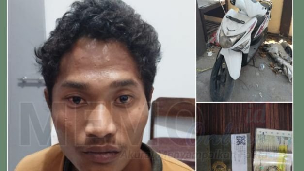 Foto : Romli, tersangka maling motor asal kecamatan Camplong Sampang 