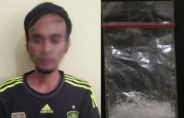 Foto : Tersangka dan Barang Buktinya