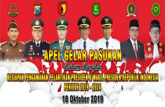 Foto: Banner apel pengamanan pelantikan Presiden dan Wakil Presiden di Mapolres Sumenep