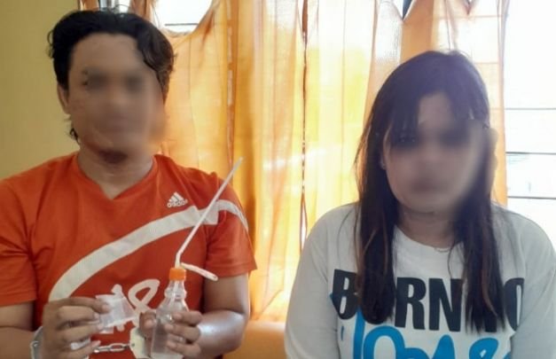 Foto: pasangan berlainan jenis usai diamankan petugas