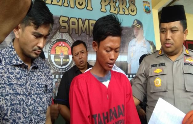Foto : Perdi pelaku pencabulan anak dibawah umur diamankan di Polres Sampang