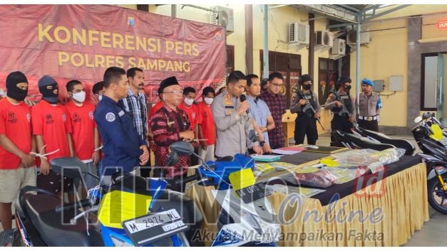 Kapolres Sampang saat pres rilis di Mapolres Sampang 