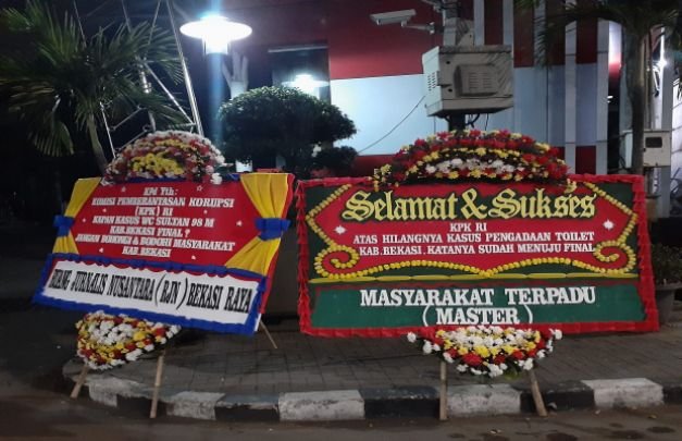 Foto: Karangan bunga untuk KPK