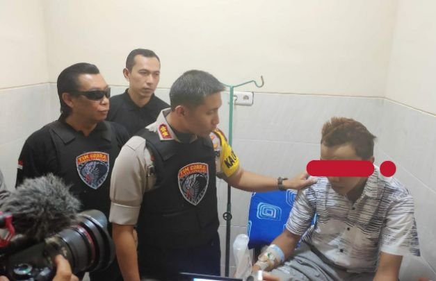 Foto: AD salah satu pelaku pencurian mobil antar kota pasca ditangkap Tim Cobra Polres Lumajang