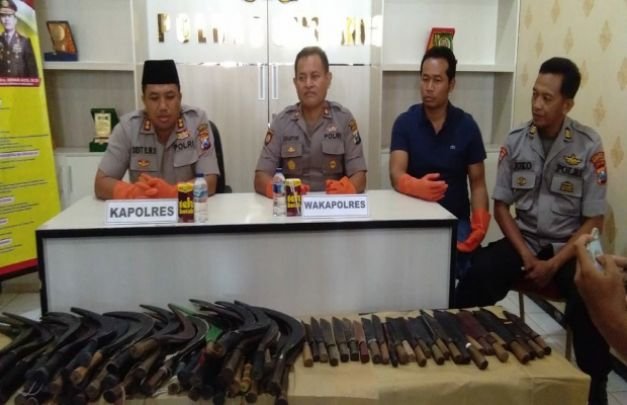 Foto: polres Sampang saat perss release