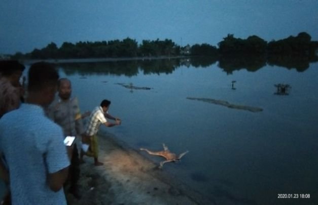 Foto: lokasi Penemuan Mayat Di Desa Pandan Kecamatan Galis pamekasan