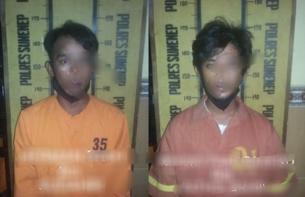 Foto: Dua tersangka narkoba saat di Mapolres Sumenep