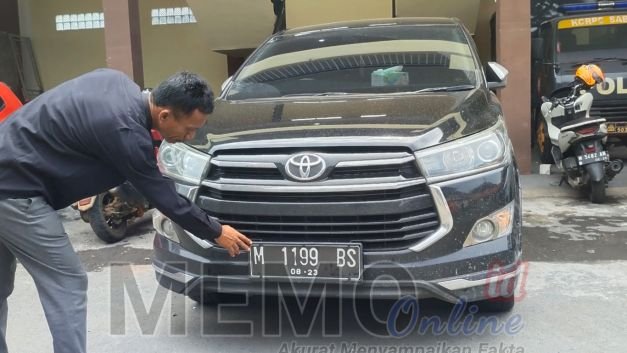 Barang Bukti mobil Innova yang berhasil diamankan Saat Narkoba Polres Sampang 