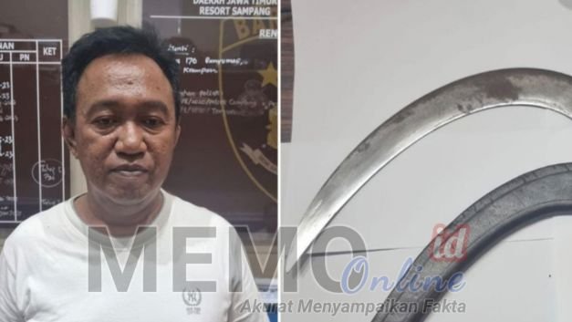 Foto : Tersangka SS dan barang bukti