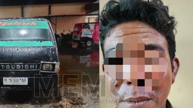Foto : Tersangka Saad dan barang bukti mobil pick up 