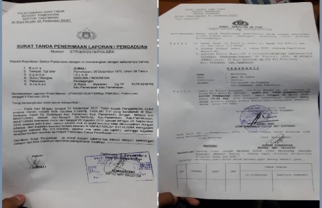 Foto Bukti Pelaporan dan Pemanggilan