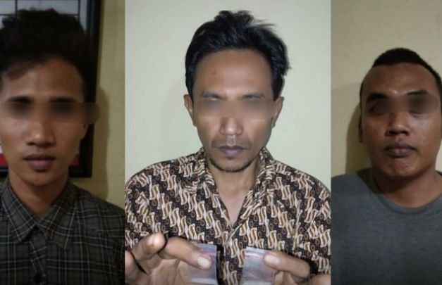Foto: Tiga tersangka sabu yang berhasil diamankan polisi dari dua lokasi berbeda