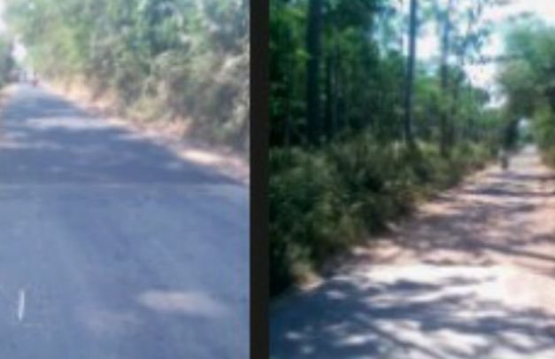 Foto: proyek jalan yang diduga sekesai tanpa papan nama