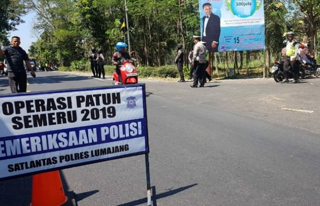 Foto: operasi patuh semeru 2019 yang digelar Satlantas Polres Lumajang