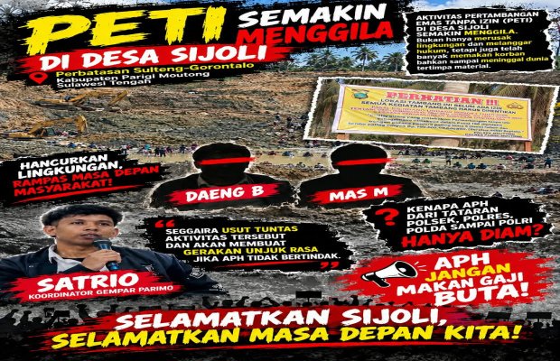 Foto: Benner seruan aksi Gempar Parimo